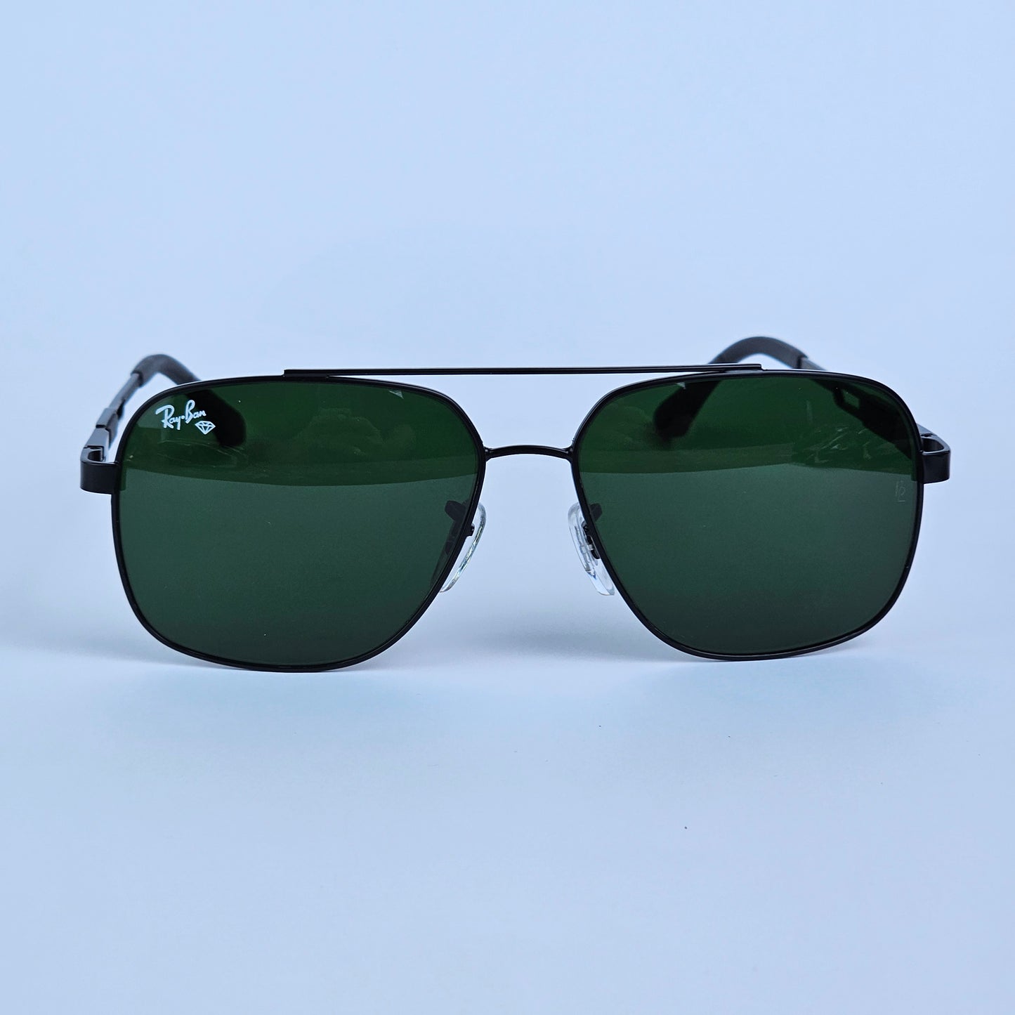 Skeleton Aviators - RB - 5728 -  Black/Green lens - Unisex