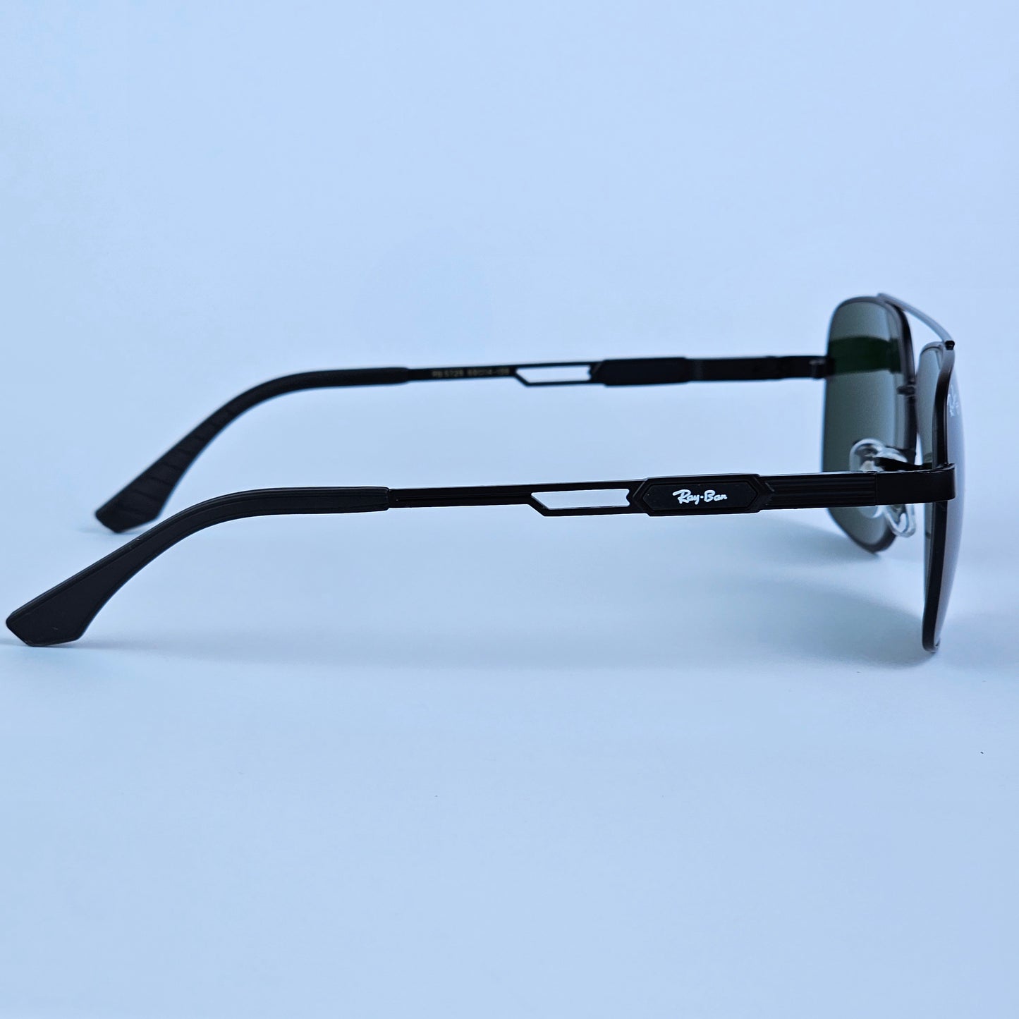 Skeleton Aviators - RB - 5728 -  Black/Green lens - Unisex