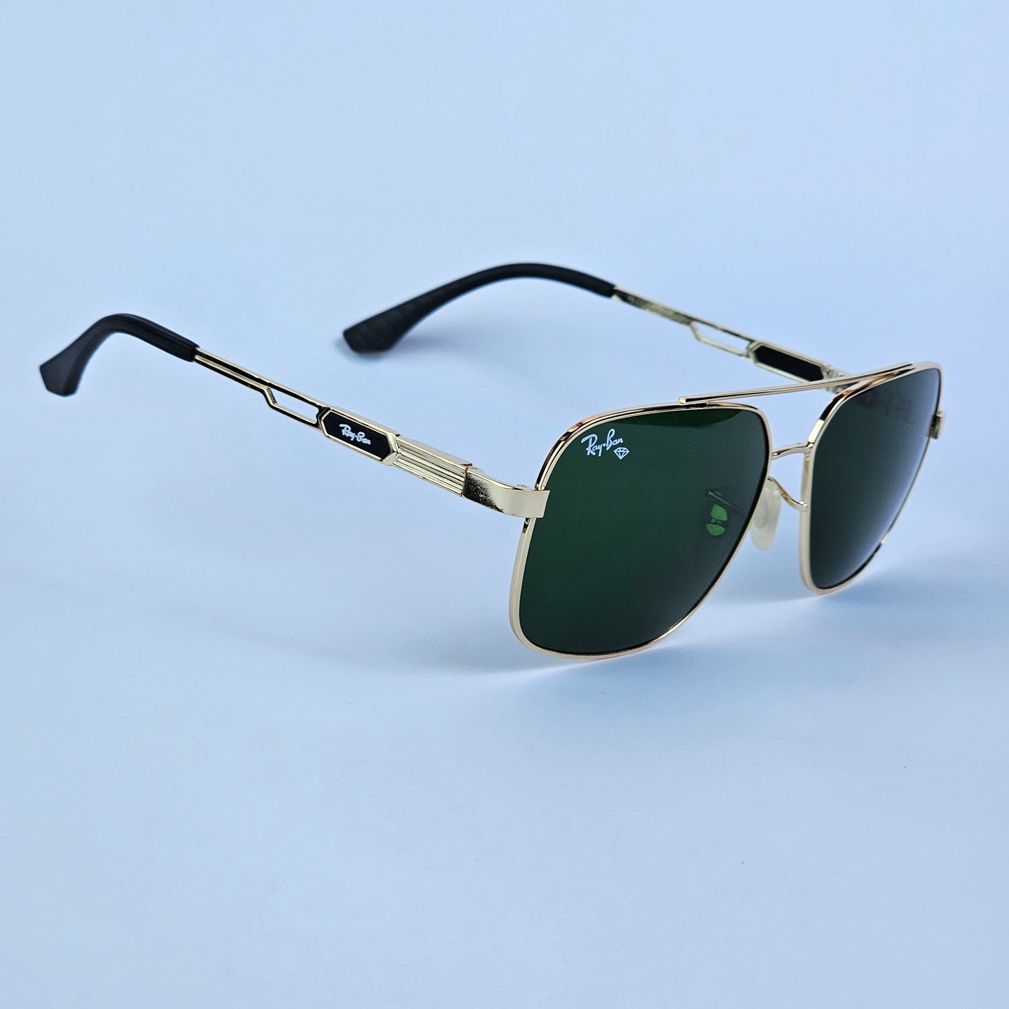 Skeleton Aviators - RB - 5728 -  Gold/Green lens - Unisex