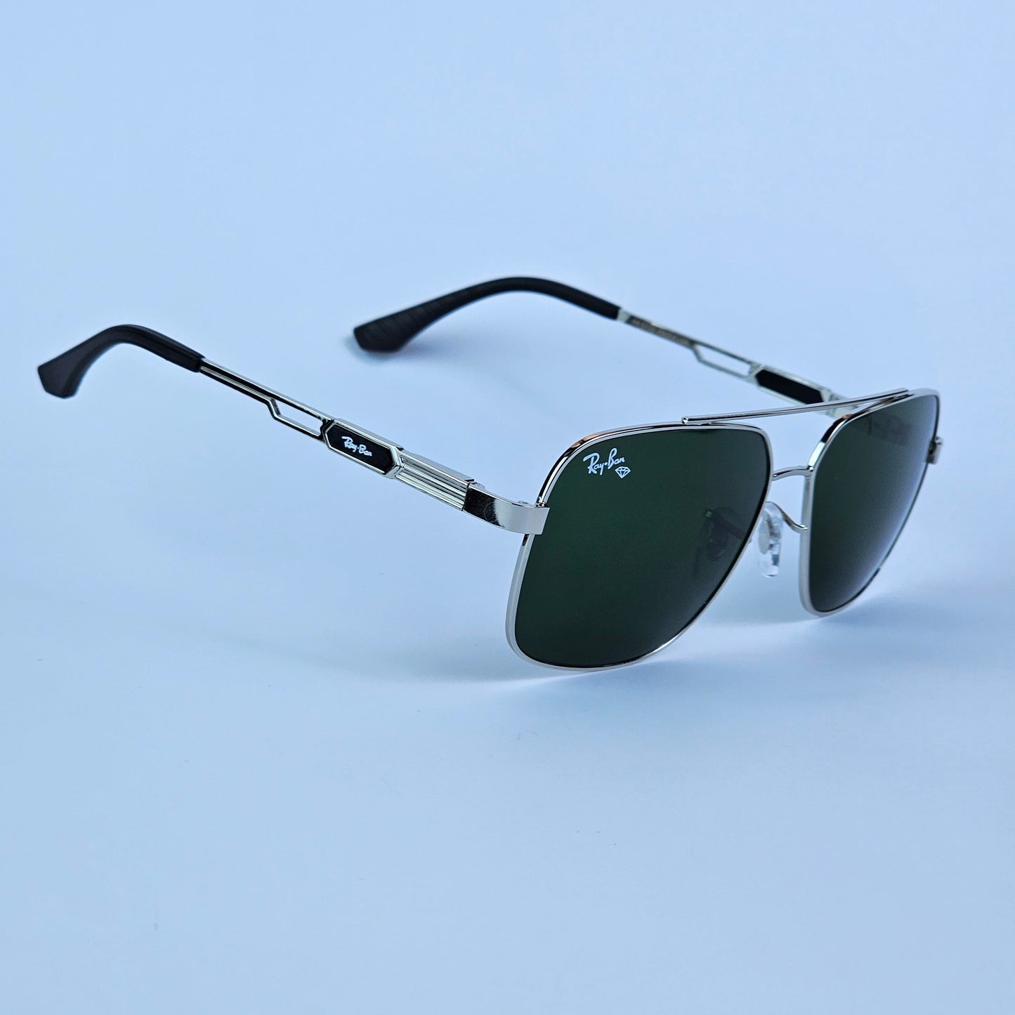 Skeleton Aviators - RB - 5728 -  Silver/Green - Unisex