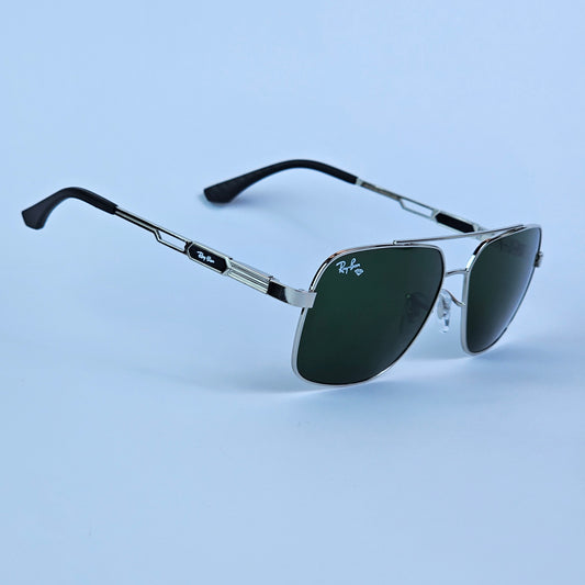 Skeleton Aviators - RB - 5728 -  Silver/Green - Unisex