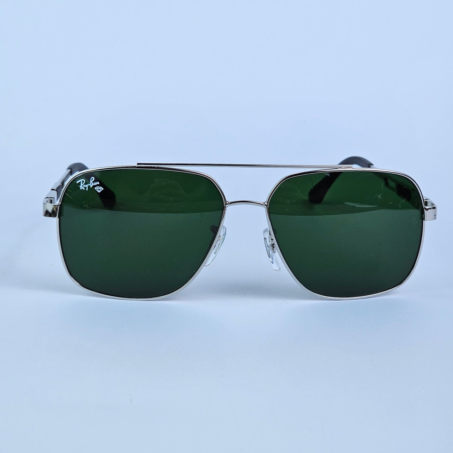 Skeleton Aviators - RB - 5728 -  Silver/Green - Unisex