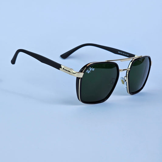 Notch Aviators - RB - 4185 -  Gold/Green - Unisex