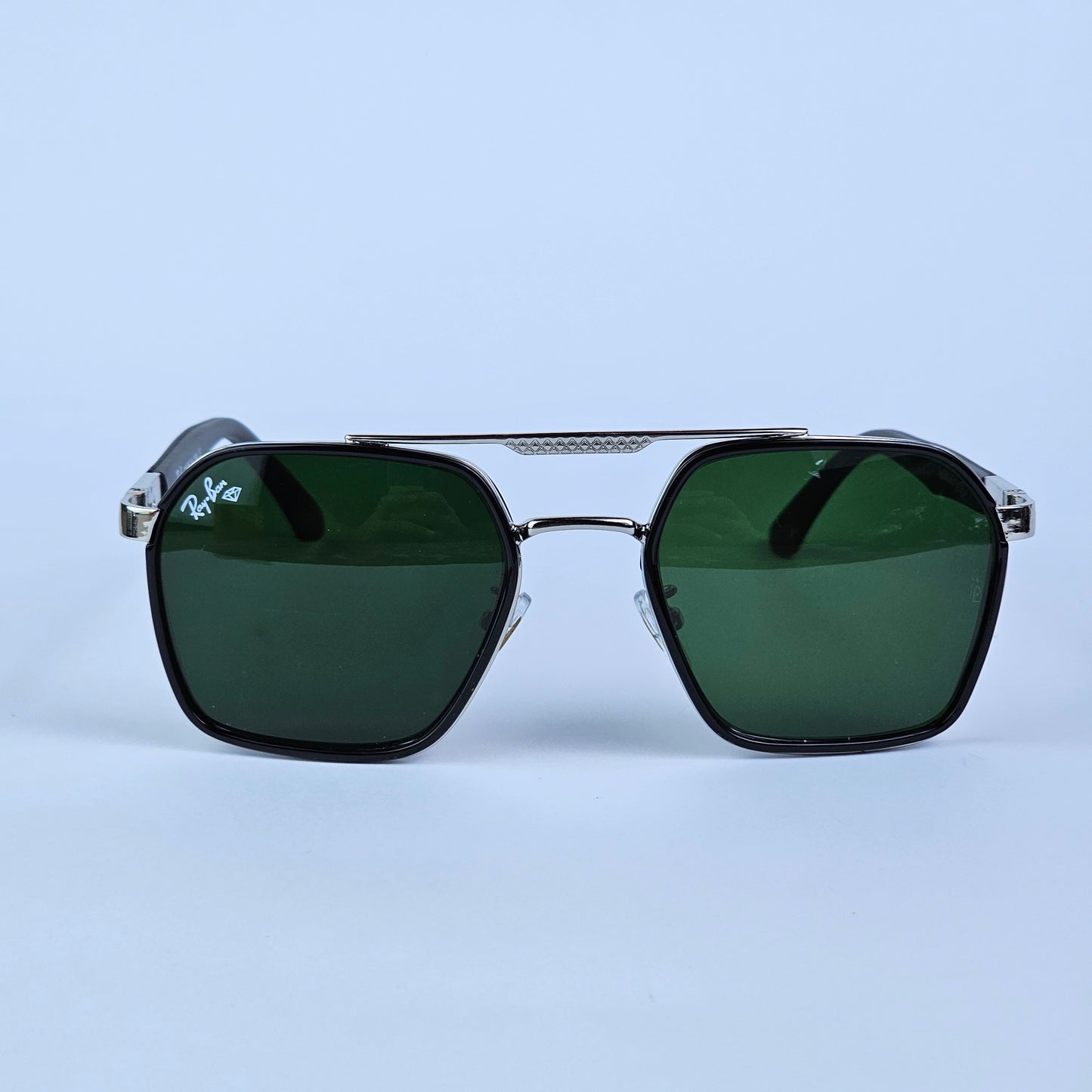 Notch Aviators - RB - 4185 - Silver/Green - Unisex