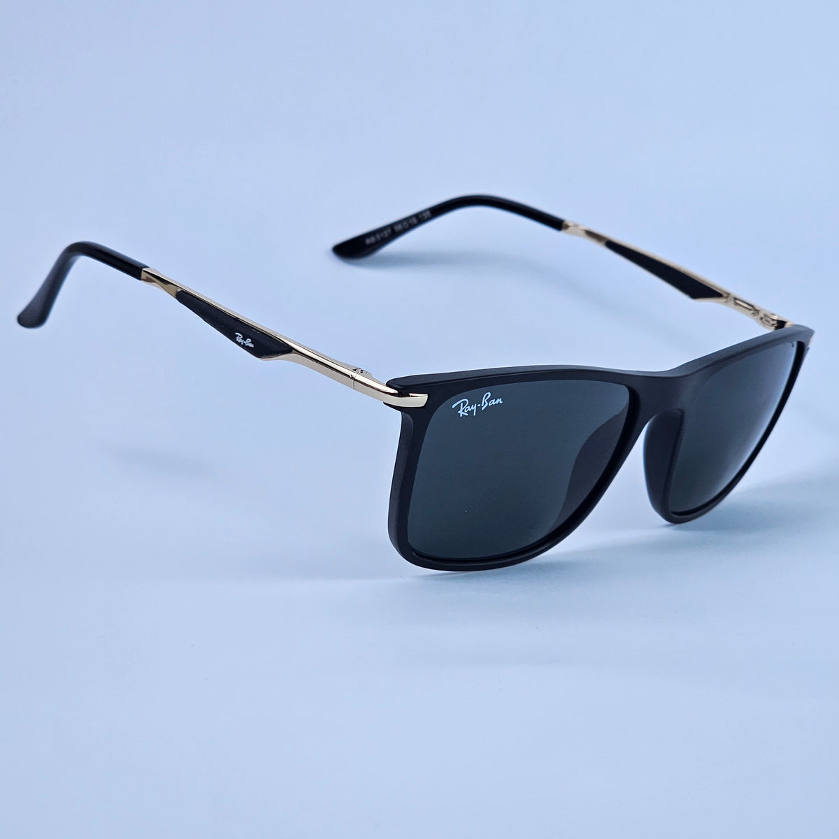 Wide Metal Legs Wayfarer - 5127 - RB - Gold/Black - Unisex