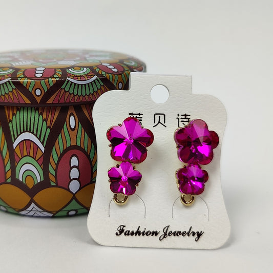 Fuchsia Petal Earrings - 150-025