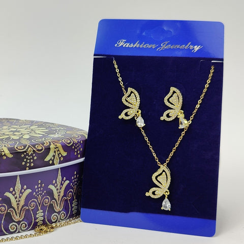Golden Butterfly Jewelry Set - 400-008