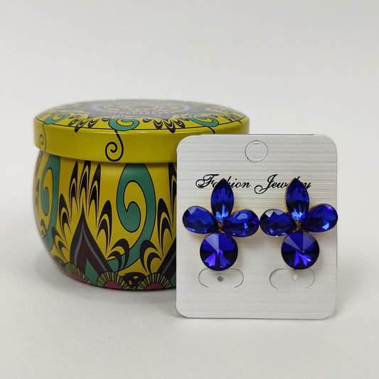 Azure Bloom Earrings - 150-035