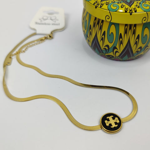 Golden Emblem Necklace - 250-017