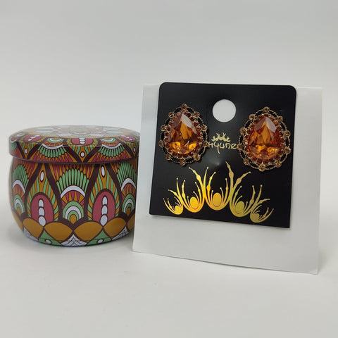 Amber Elegance Earrings - 120-003