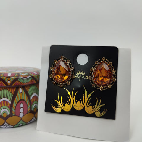 Amber Elegance Earrings - 120-003