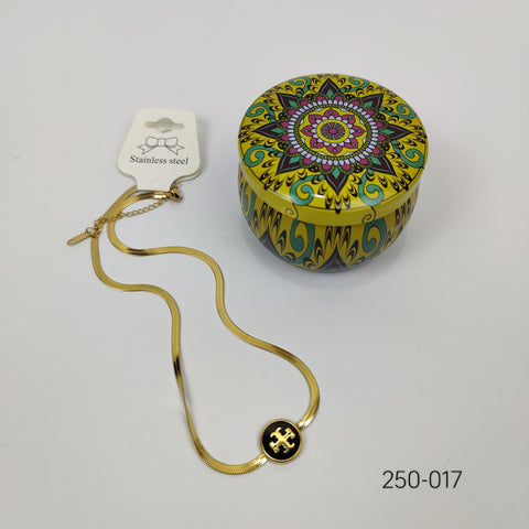 Golden Emblem Necklace - 250-017
