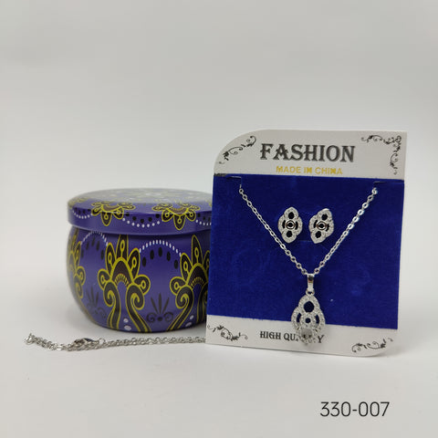 Silver Blossom Jewelry Set - 330-007
