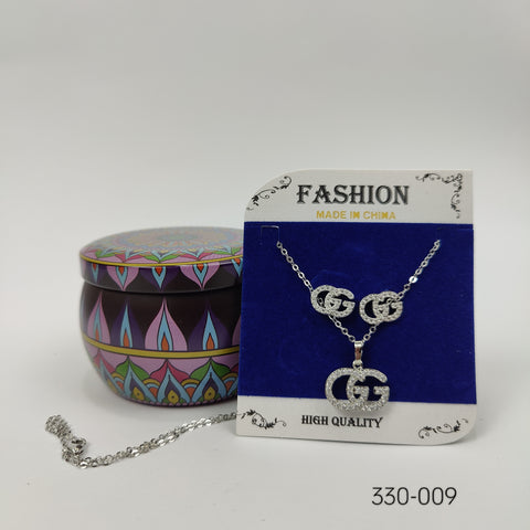 Glamorous GG Jewelry Set (Silver) - 330-009