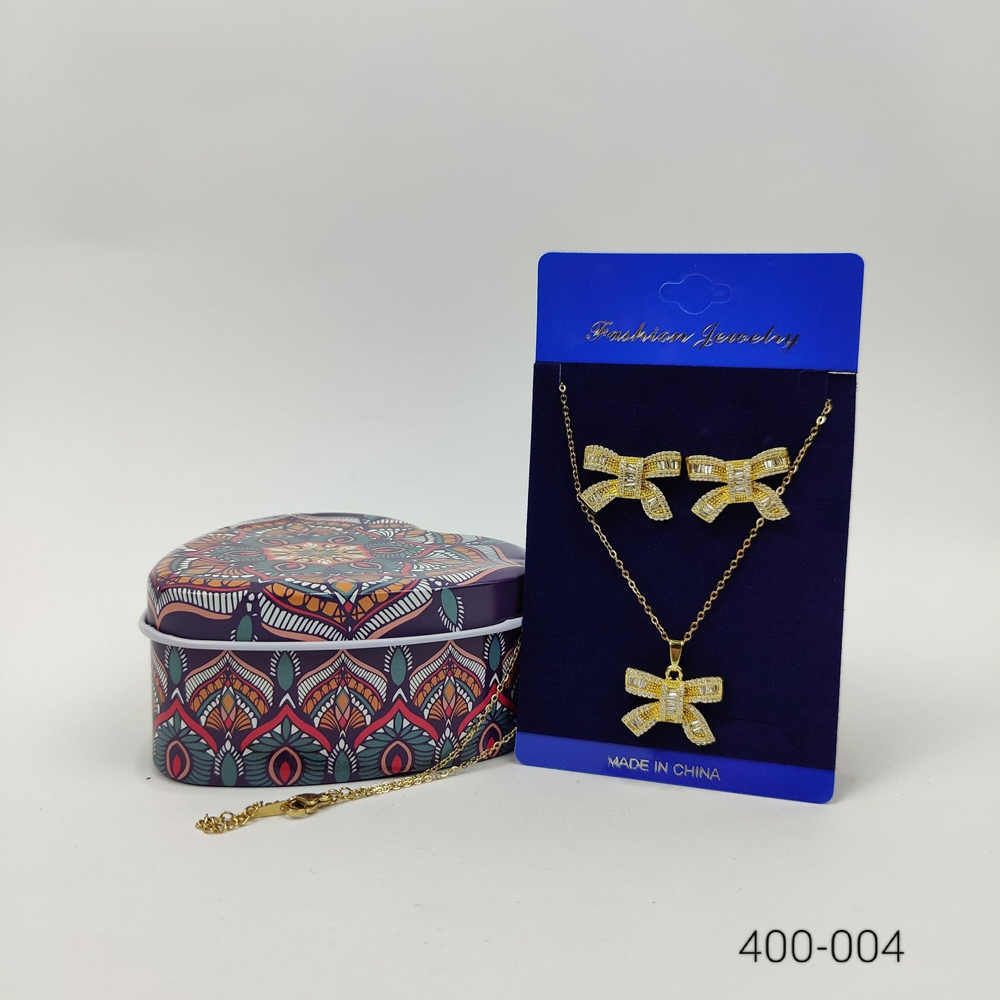 Golden Bow Jewelry Set - 400-004