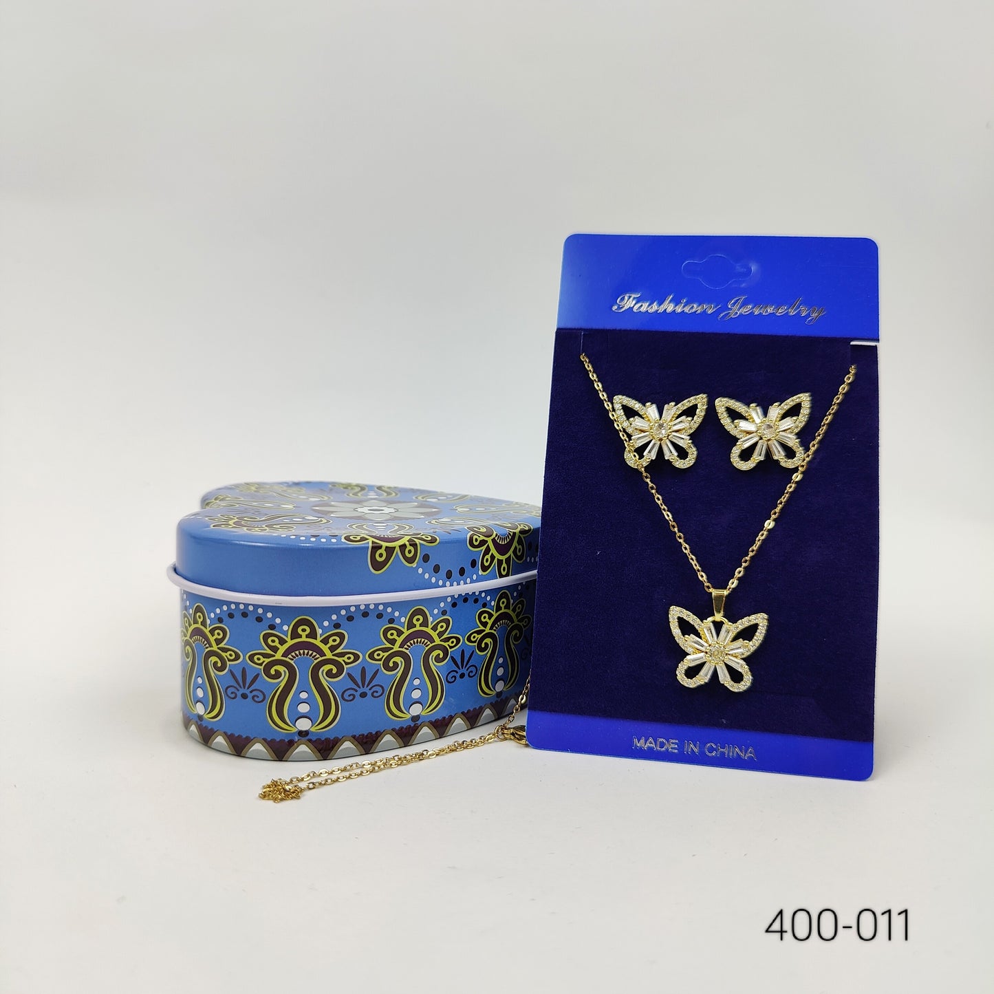 Gold Butterfly Jewelry Set - 400-011