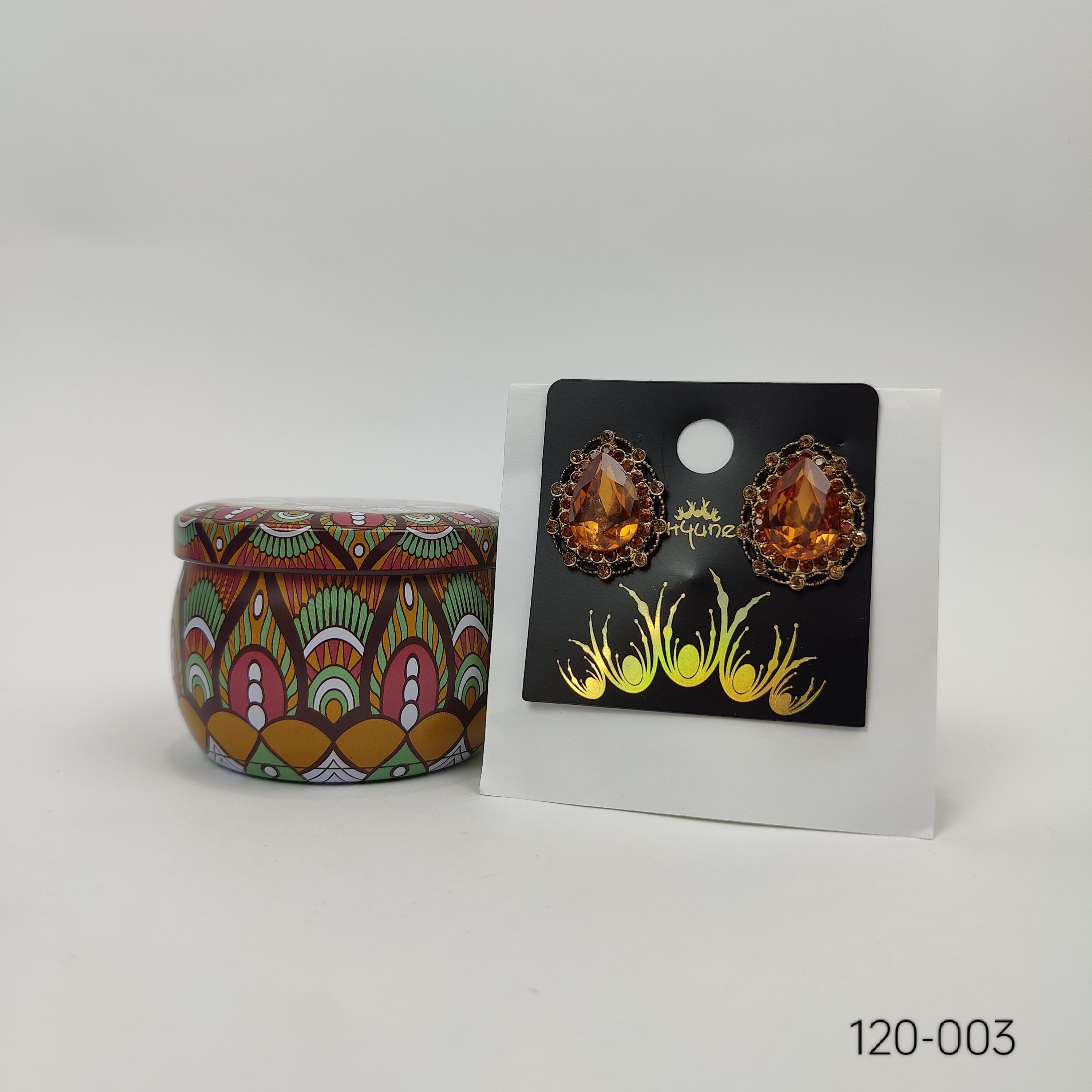 Amber Elegance Earrings - 120-003