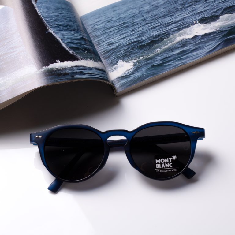 Round - Mont Blanc - Acetate - 7706 - Premium - Polarized - Blue