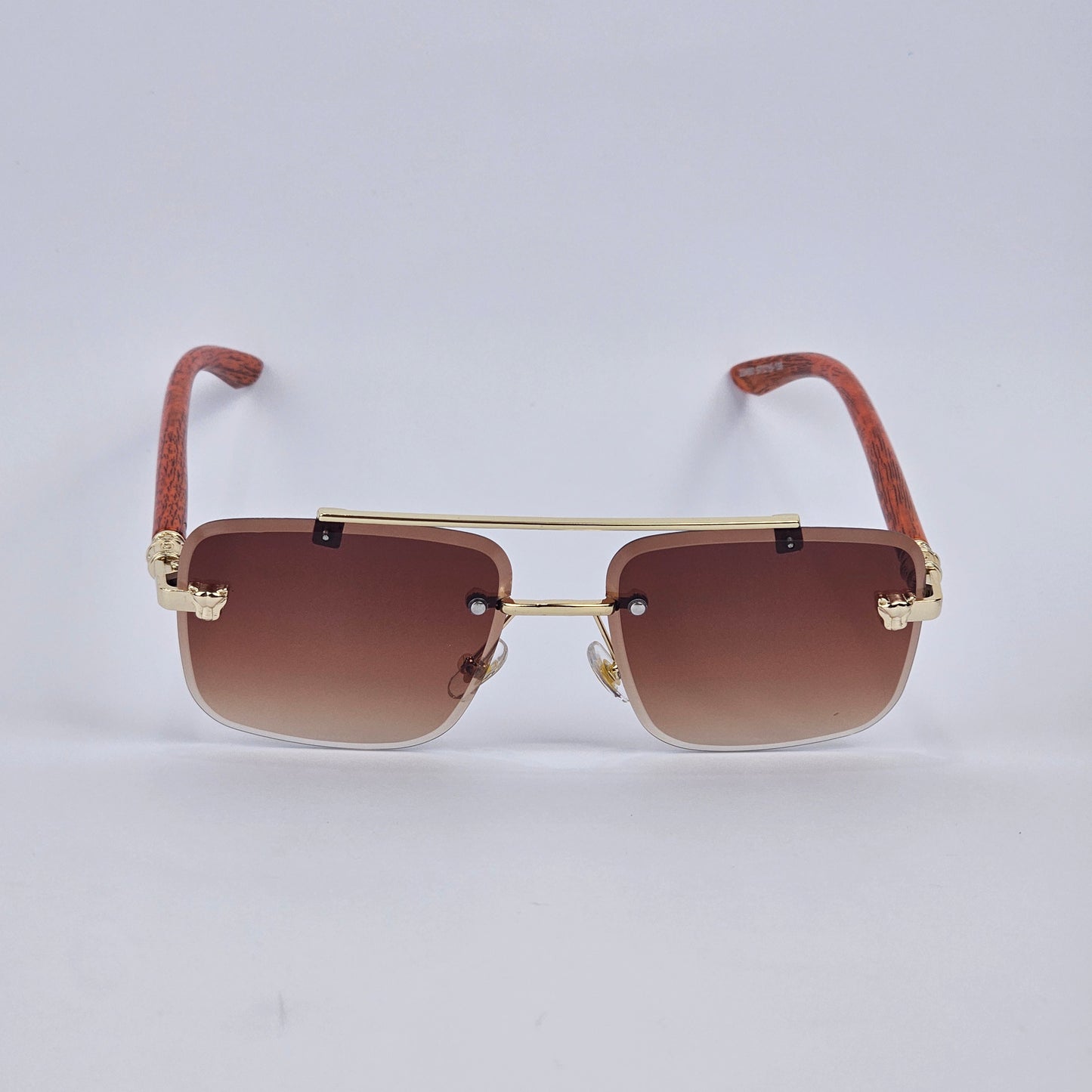 Rimless Bridged Wood - Unjaded - 22510 - Gold/Brown Gradient