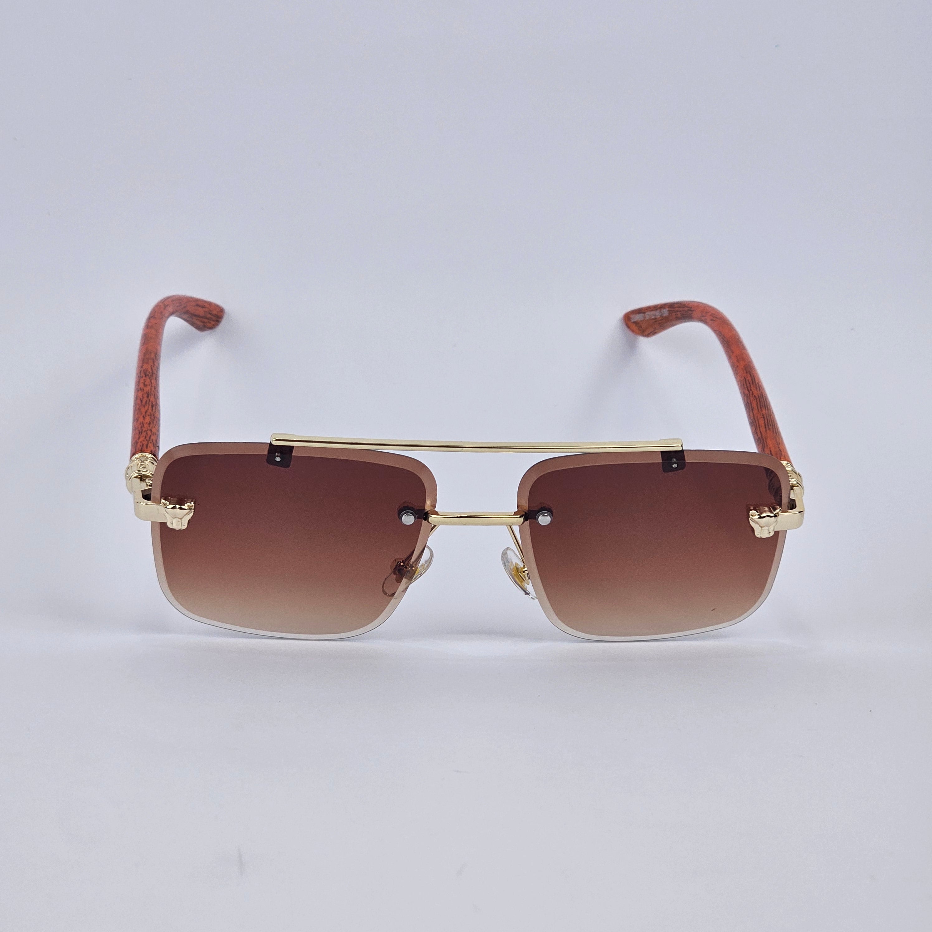 Rimless Bridged Wood - Unjaded - 22510