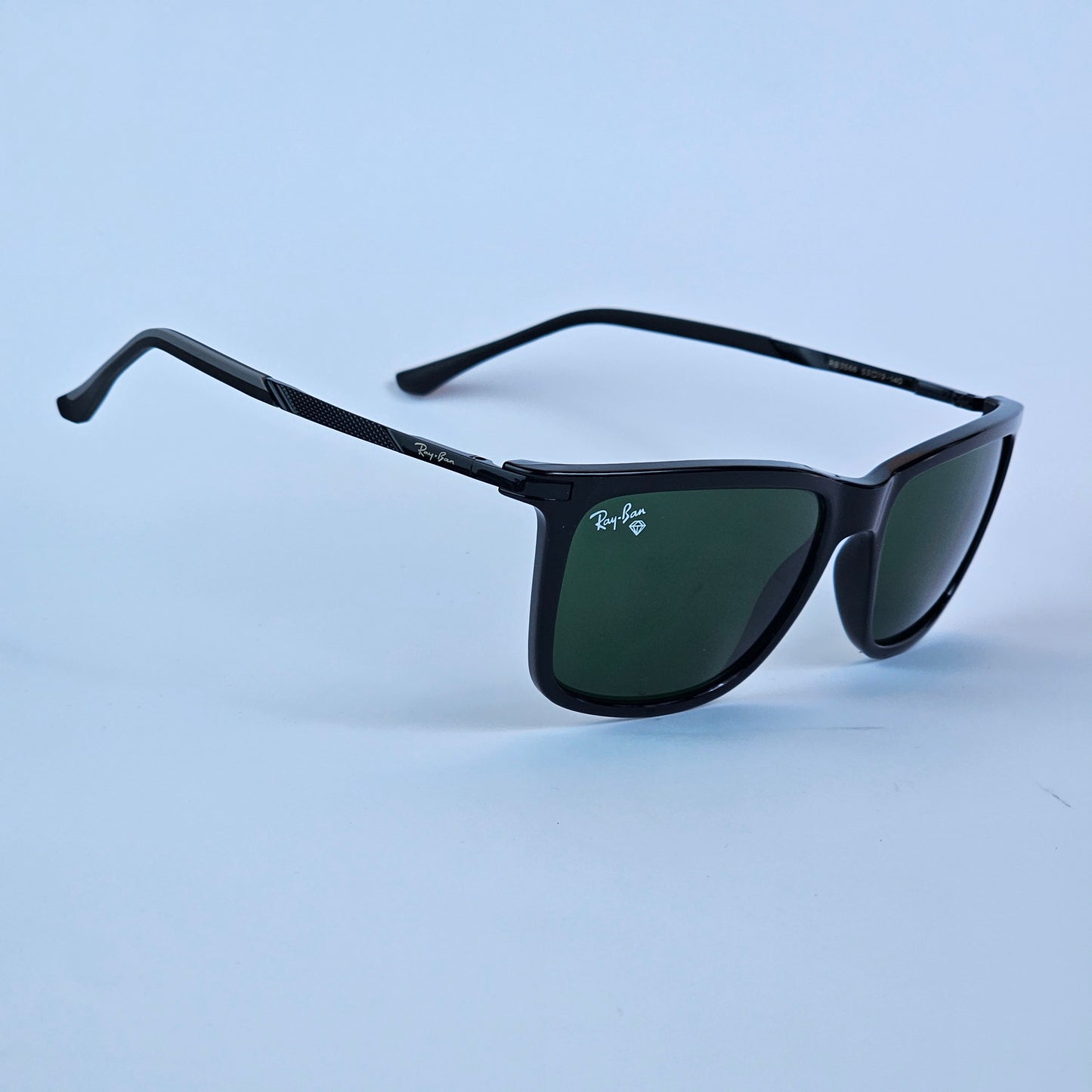 Metal Wayfarer Textured - RB - 3566 - Black