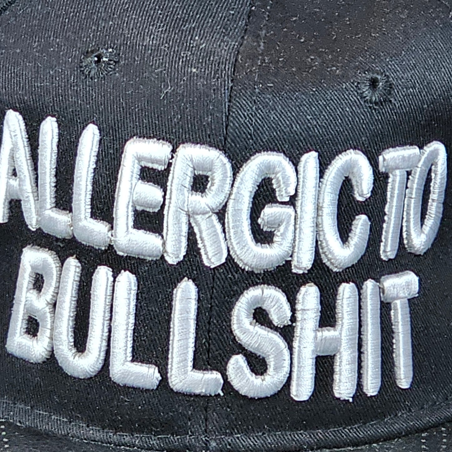 Allergic to BullShi*t - White/Black - Snapback