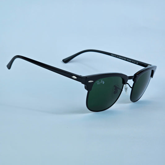 Wide Classic Club Master (GLASS LENS) - RB - 3016 - Black/Green - Unisex