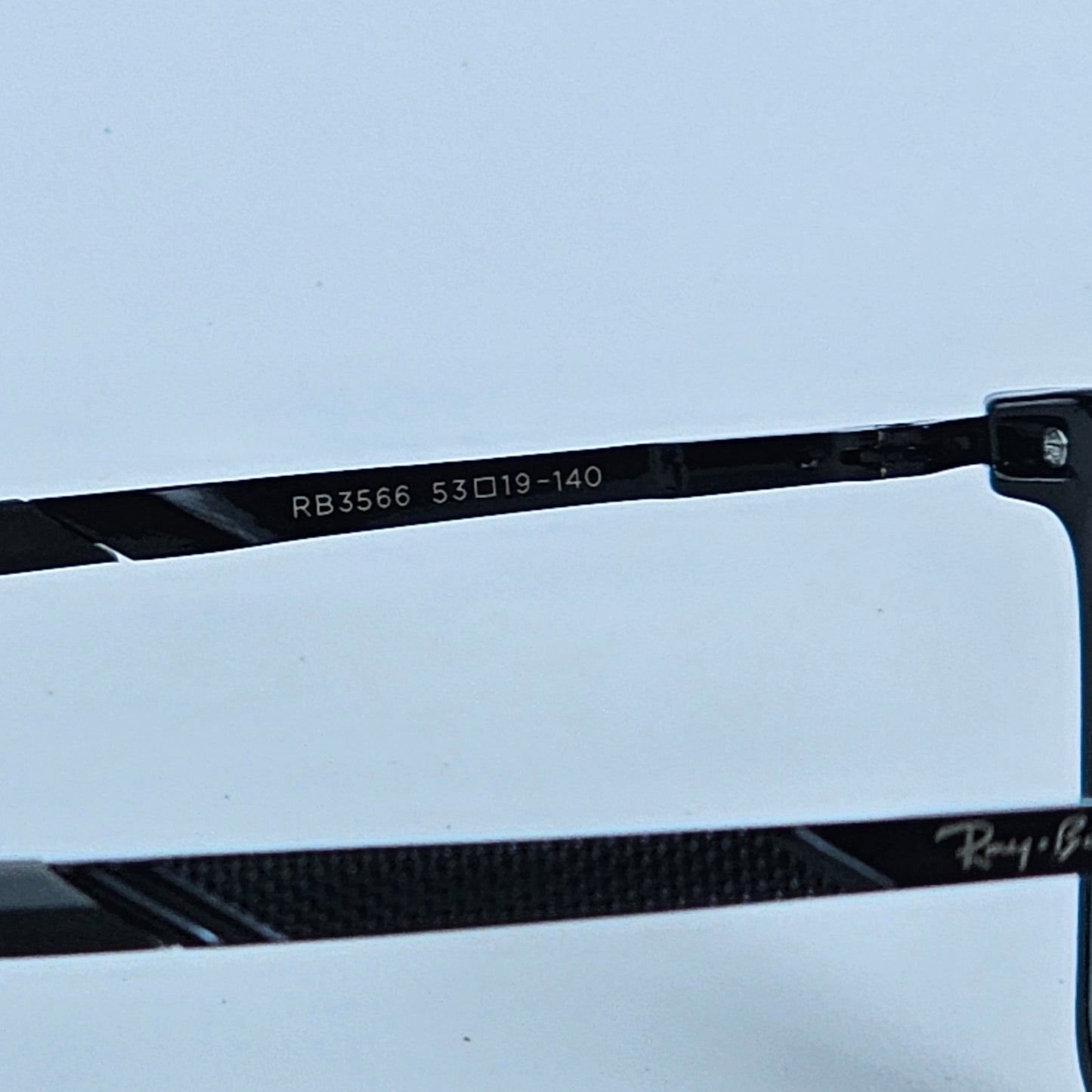Metal Wayfarer Textured - RB - 3566 - Black