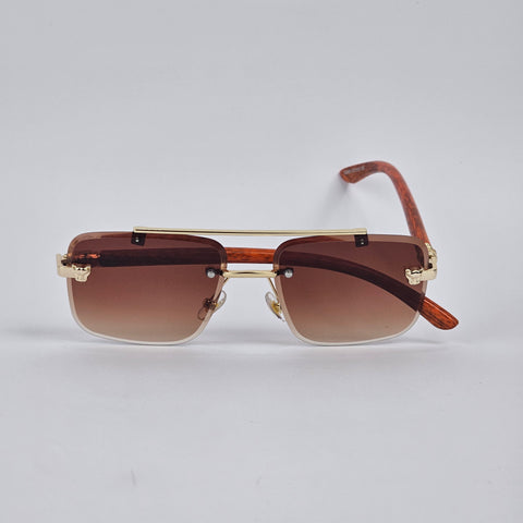Rimless Bridged Wood - Unjaded - 22510