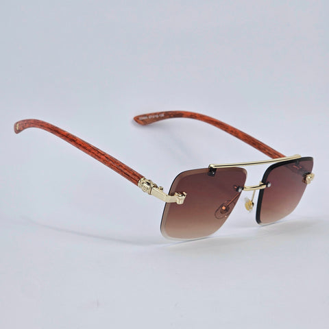 Rimless Bridged Wood - Unjaded - 22510