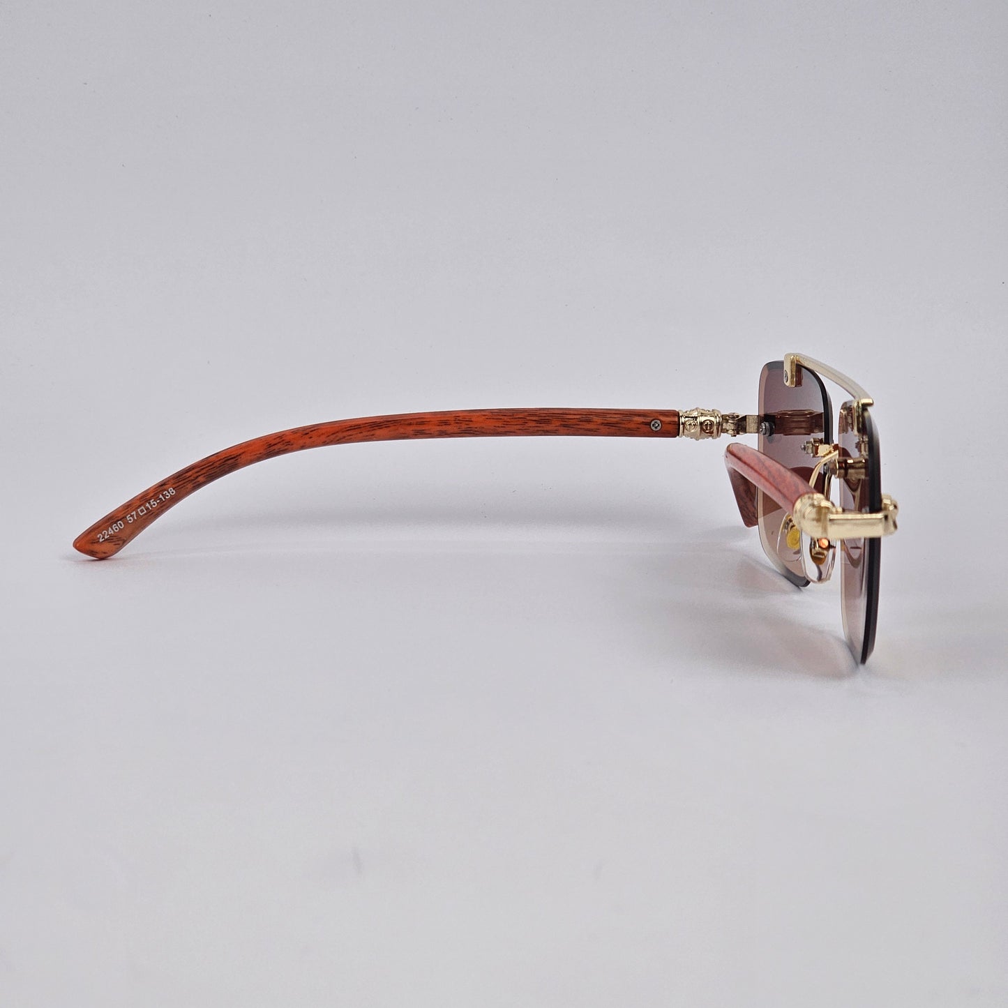 Rimless Bridged Wood - Unjaded - 22510 - Gold/Brown Gradient