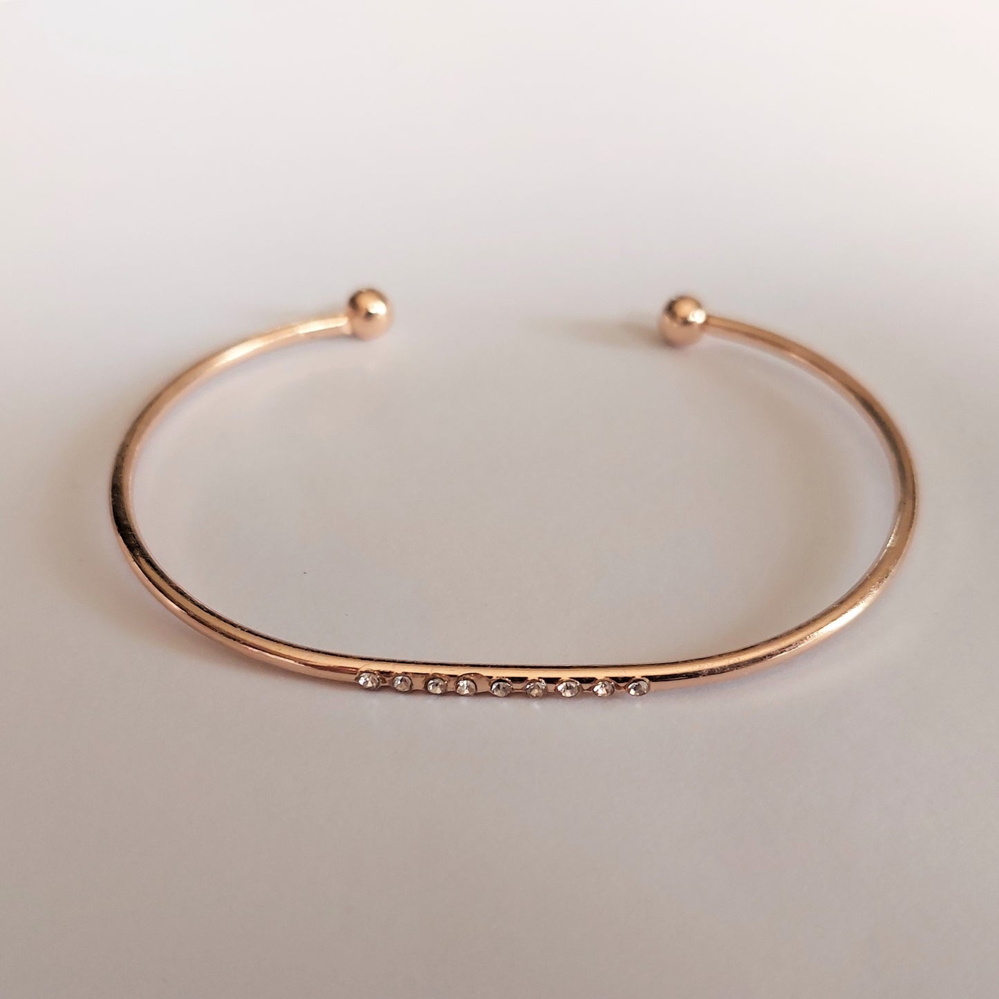 Diamond Engraved Bracelet - Gold