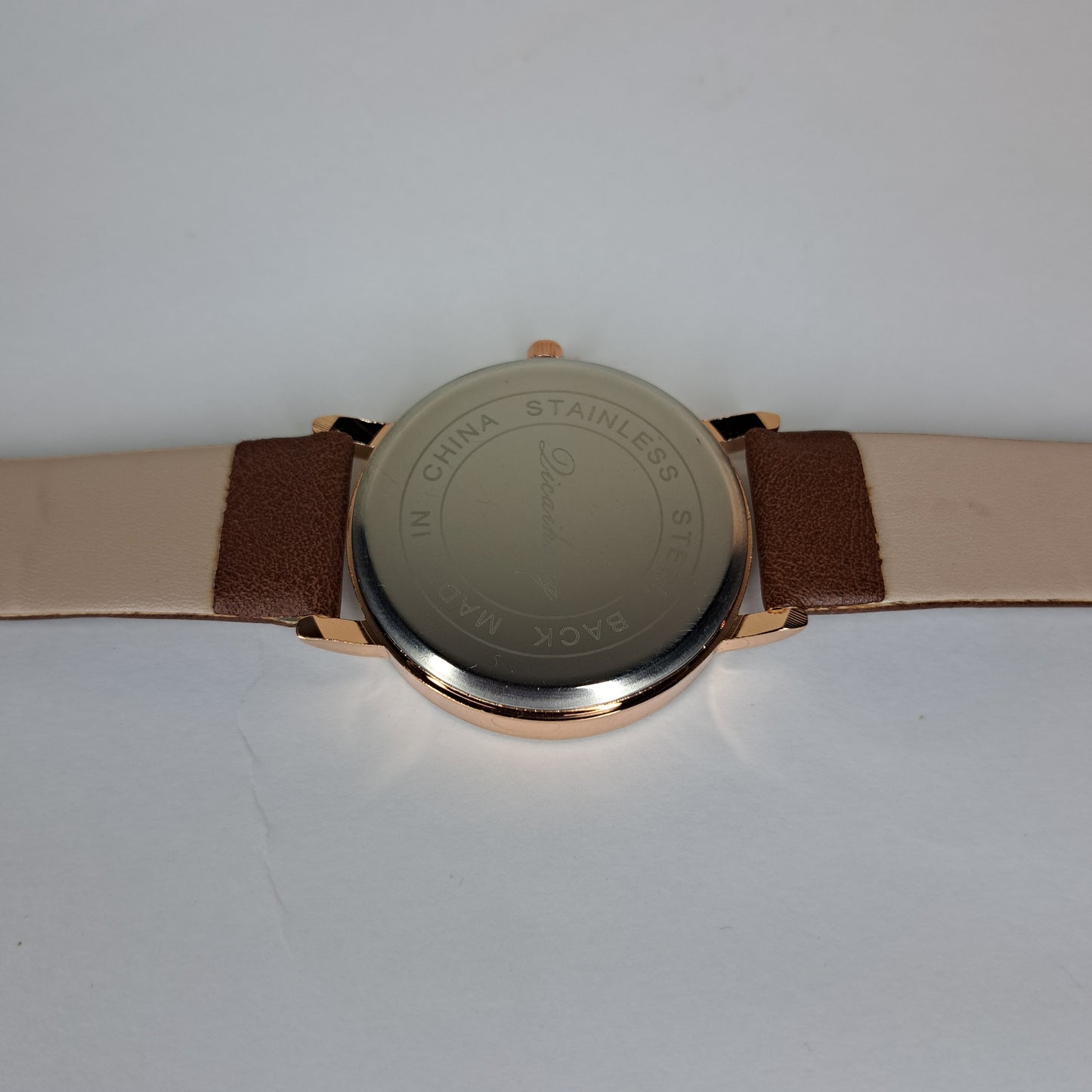 Comly - Gold - Brown Leather Strap