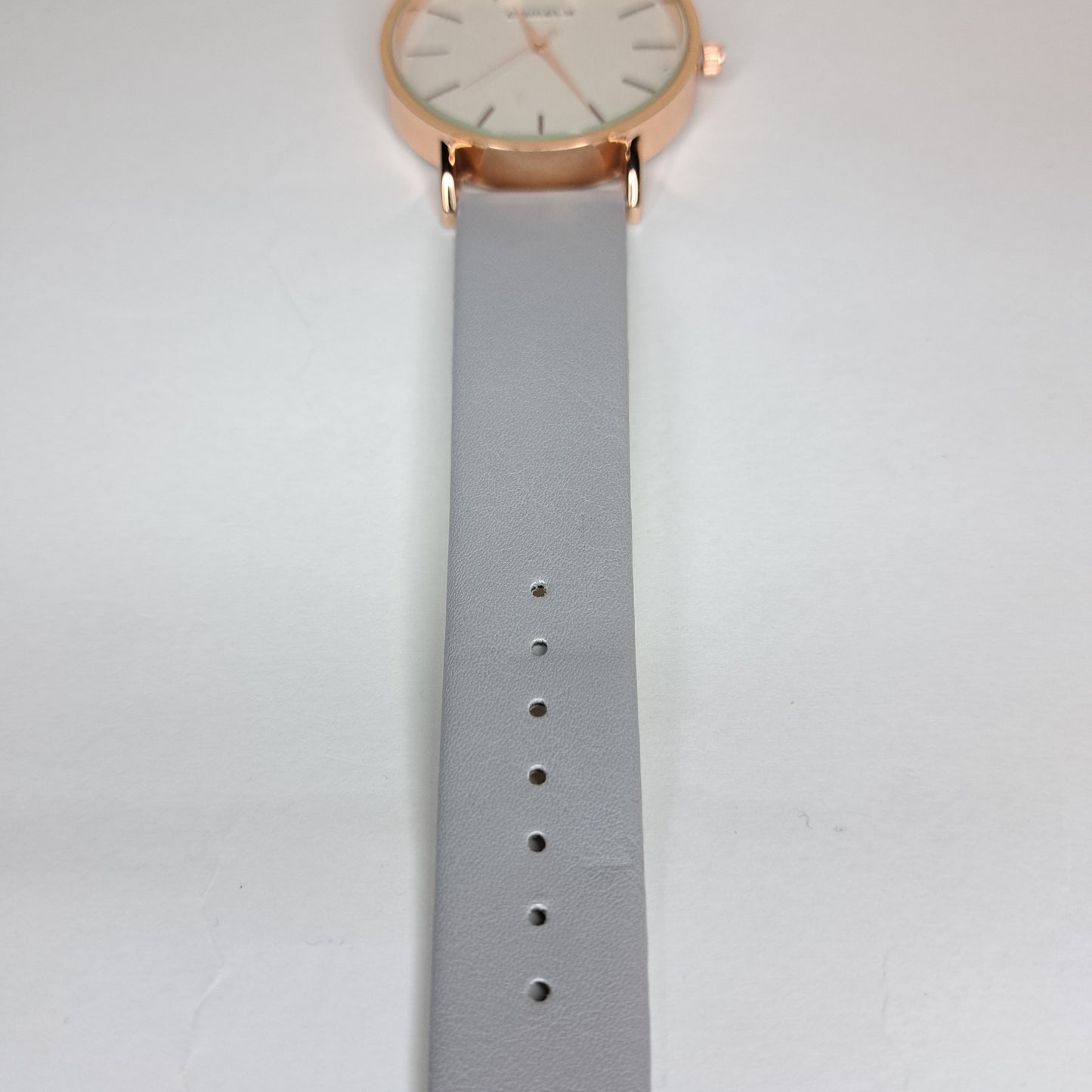 Comly - Gold - Grey Leather Strap