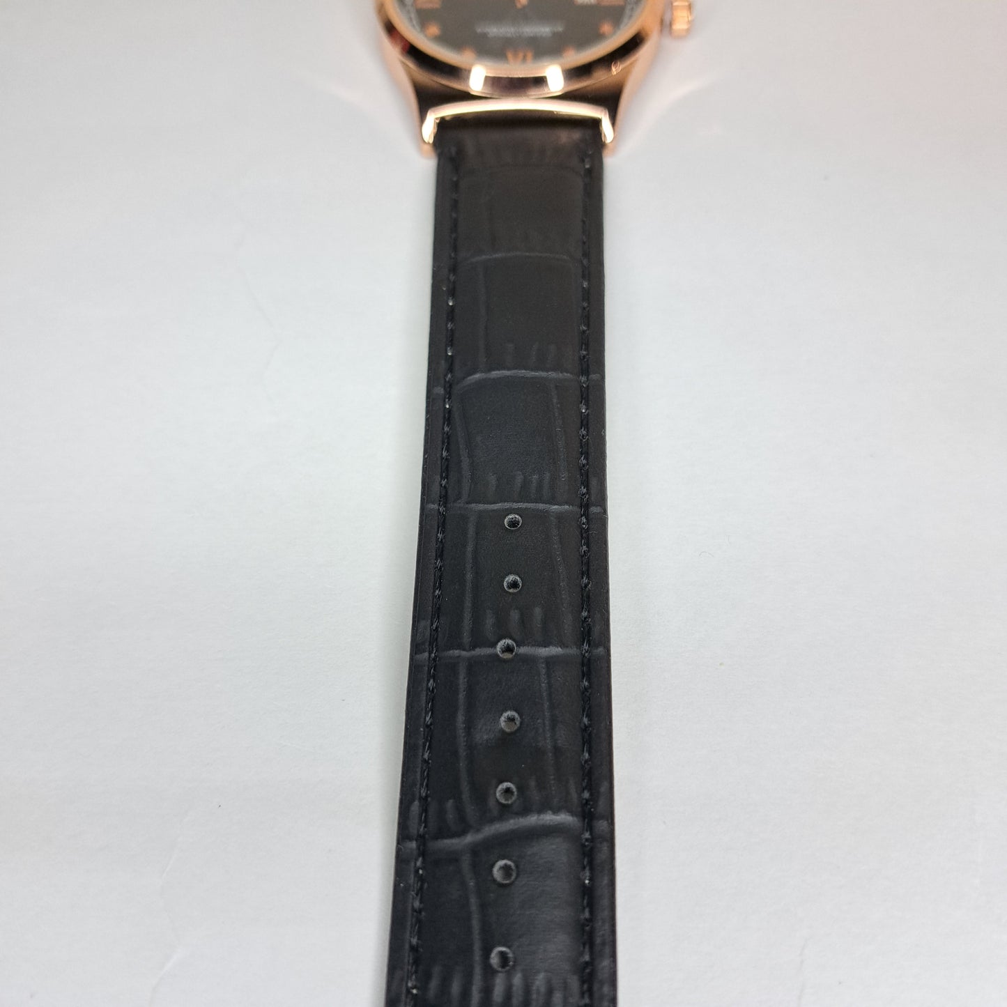 Rolex - Oyster - Gold - Black Faux Leather Strap