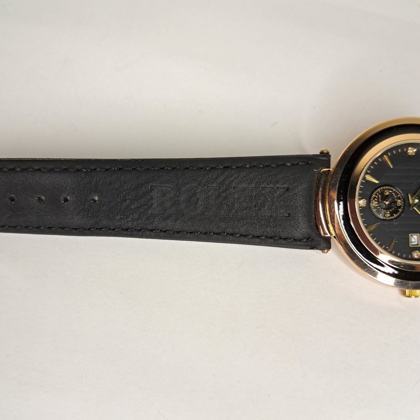 Rolex - Oyster - 780 - Gold - Black Genuine Leather Strap