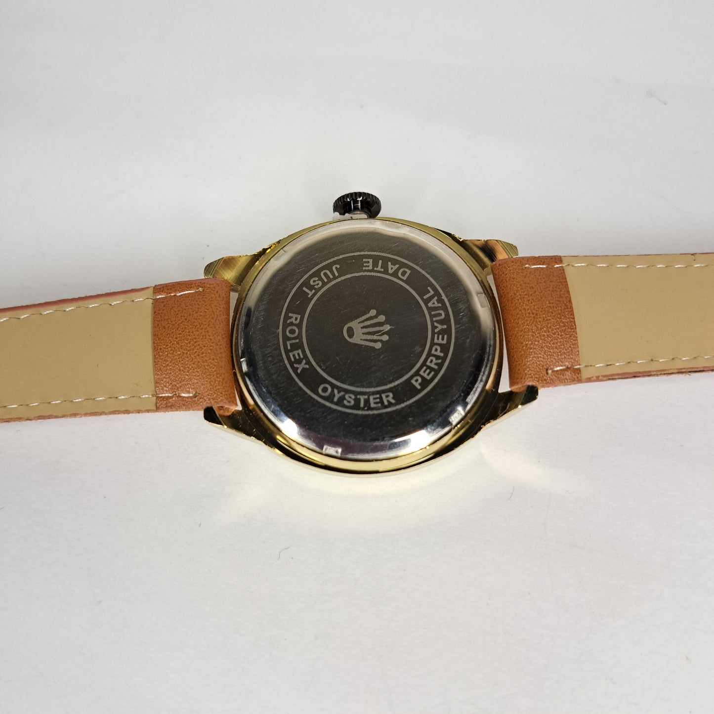 Rolex Plain MILGAUSS - Gold - Tan Faux Leather Strap