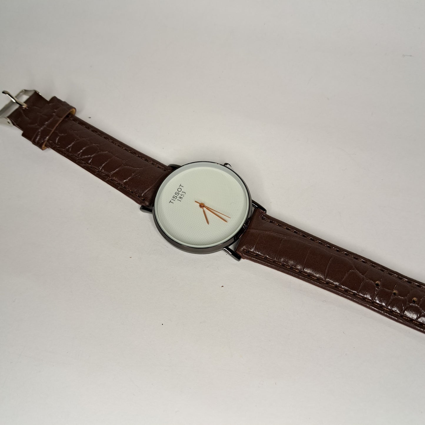 Tissot - 1853 - Black - Brown Faux Leather Strap