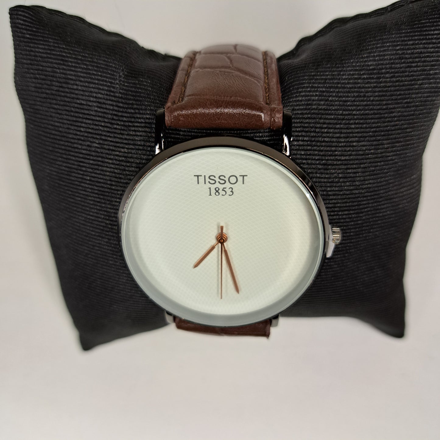 Tissot - 1853 - Black - Brown Faux Leather Strap