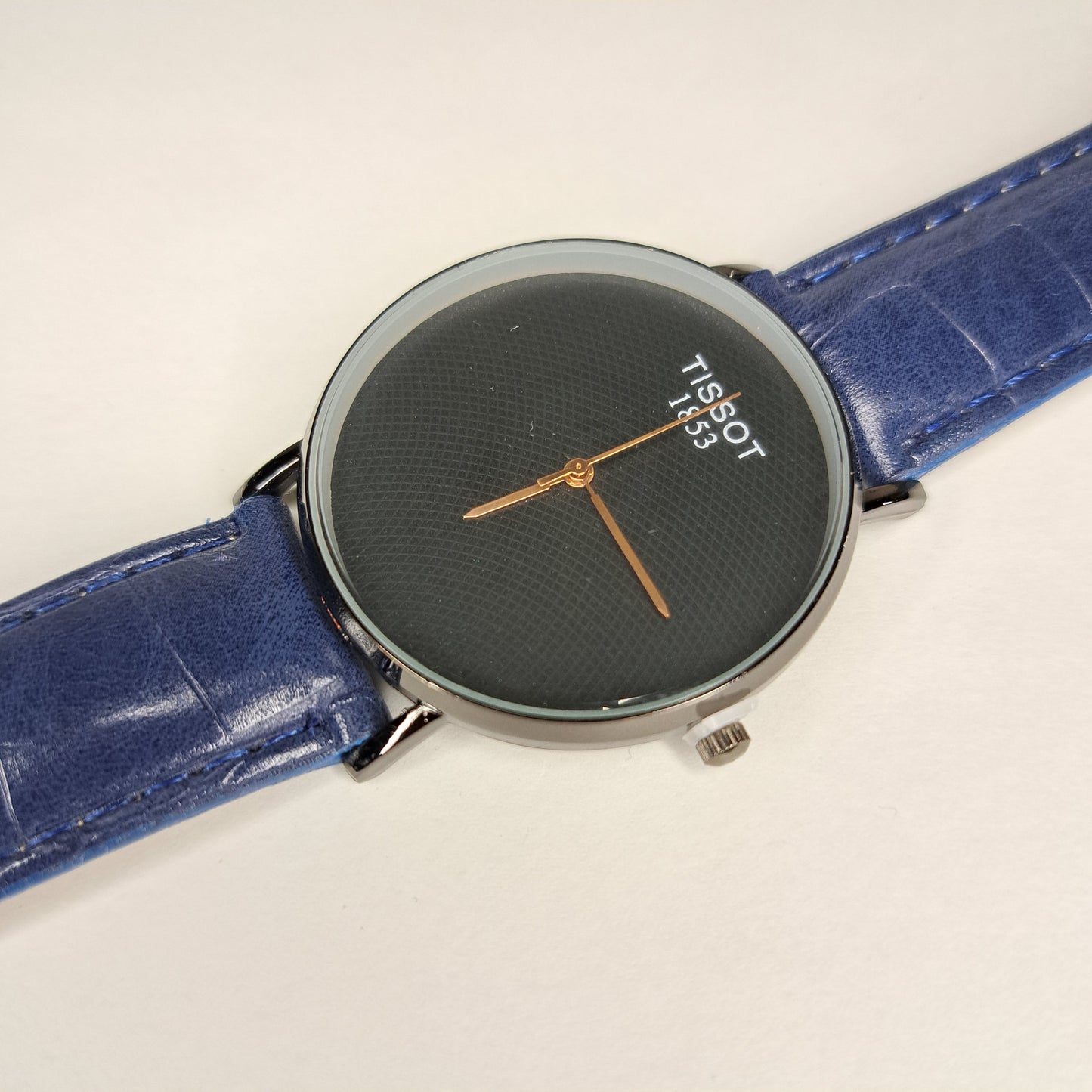 Tissot - 1853 - Black - Blue Faux Leather Strap
