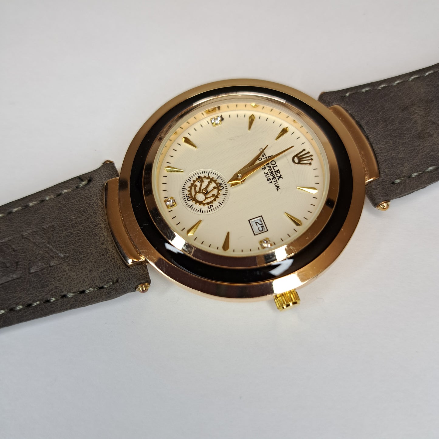 Rolex - Oyster - 780 - Gold - Dark Green Genuine Leather Strap