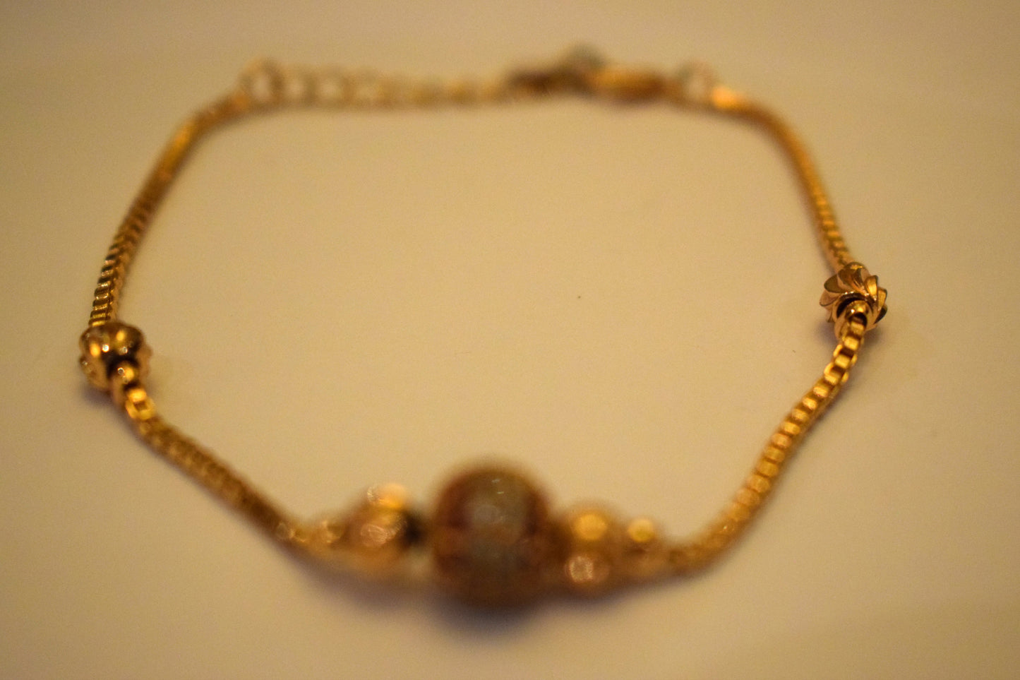 Engraved Ball Bracelet - Gold