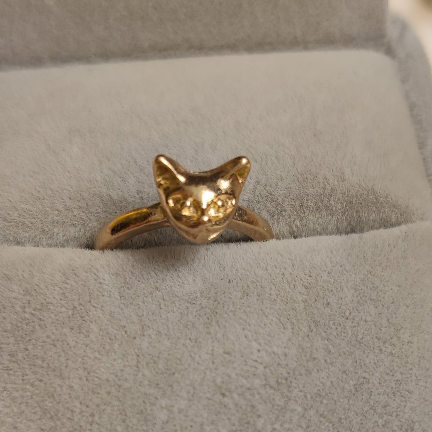 Cat Face Ring | Gold