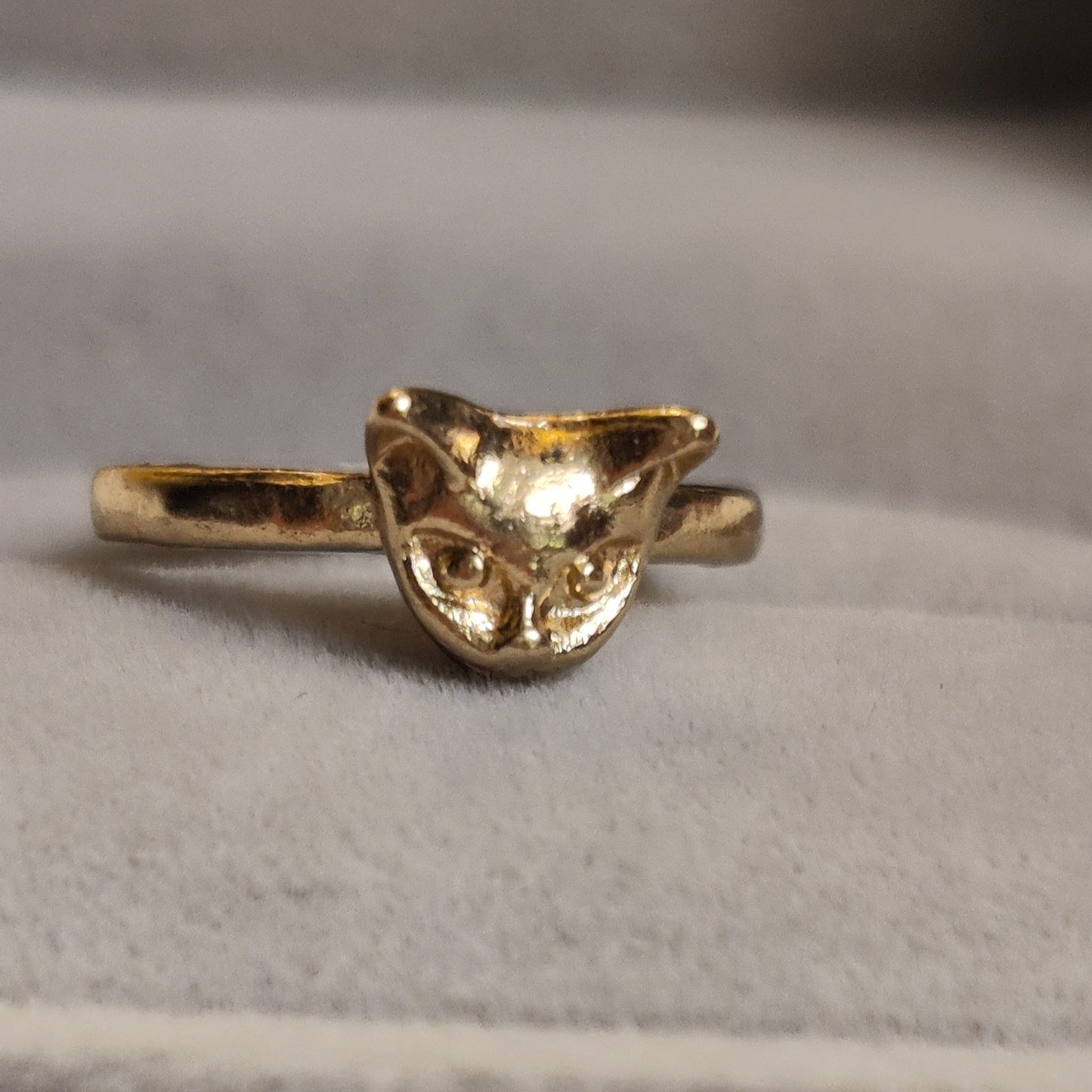 Cat Face Ring | Gold