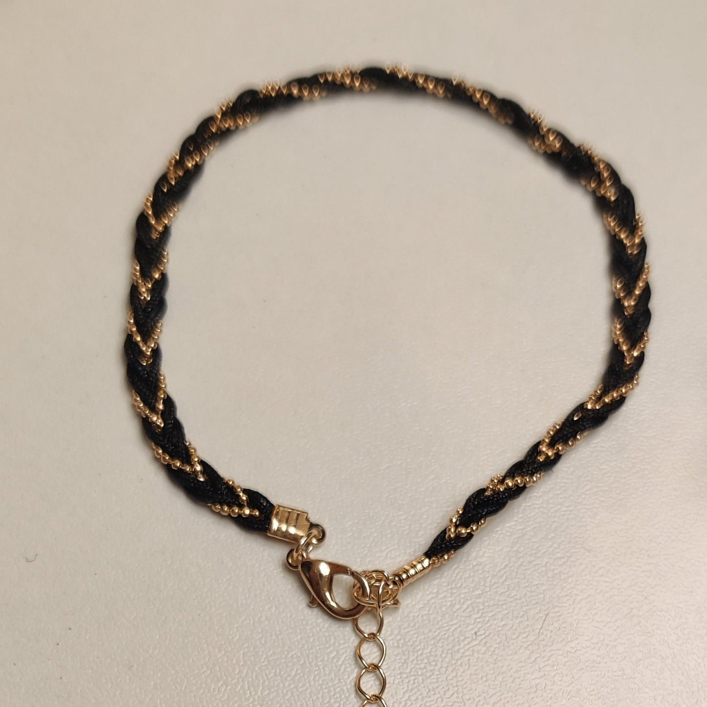 Black Gold Beads Anklet