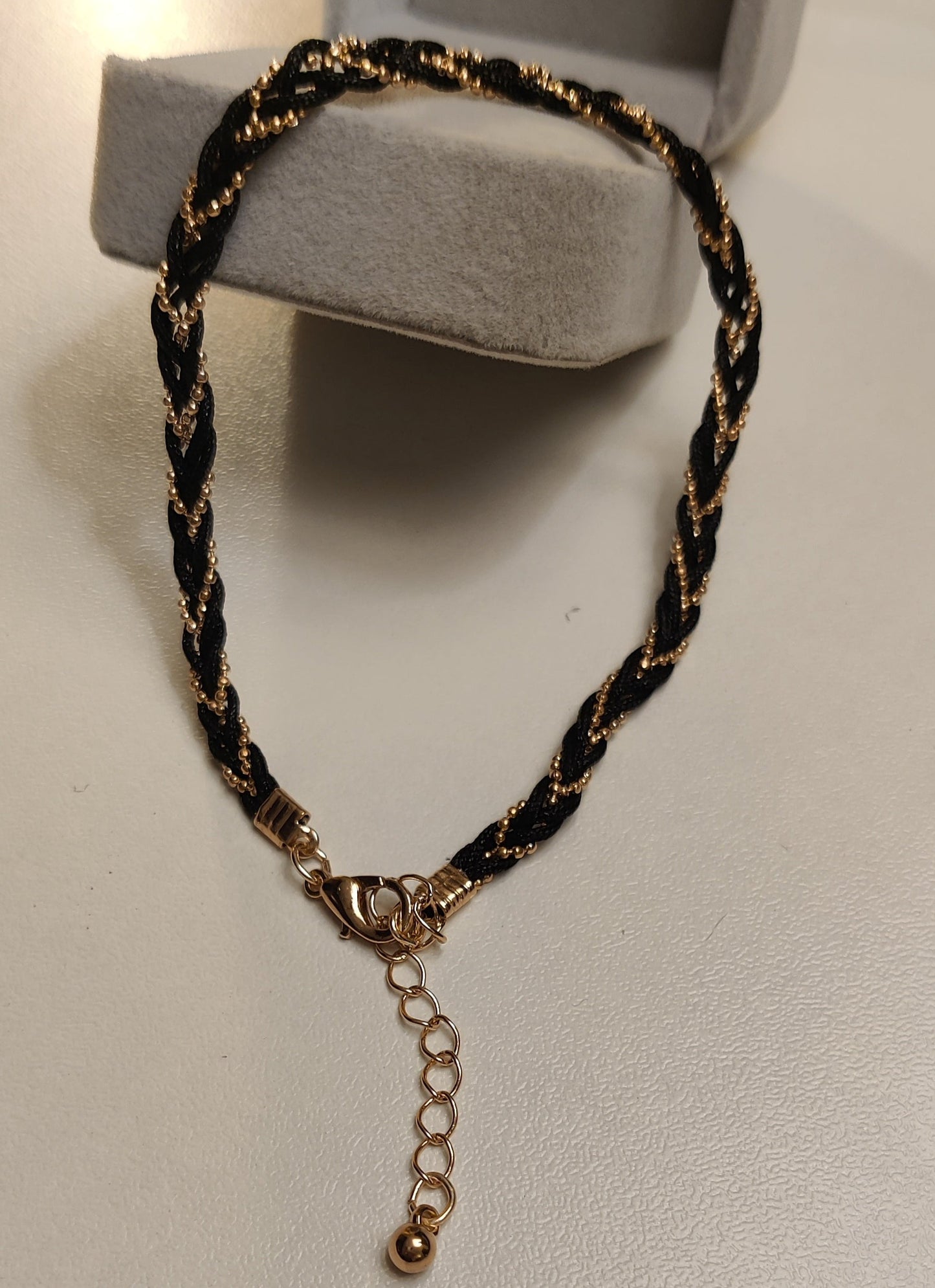 Black Gold Beads Anklet