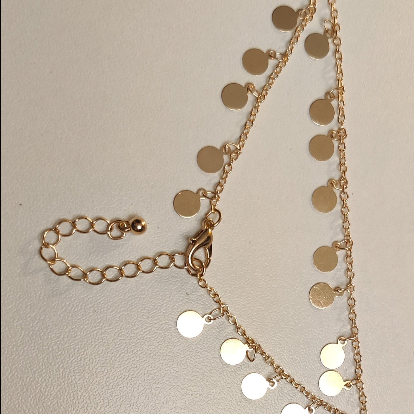 Circle Flakes Anklet | Gold