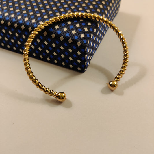 Thick Wrapped Bracelet | Gold