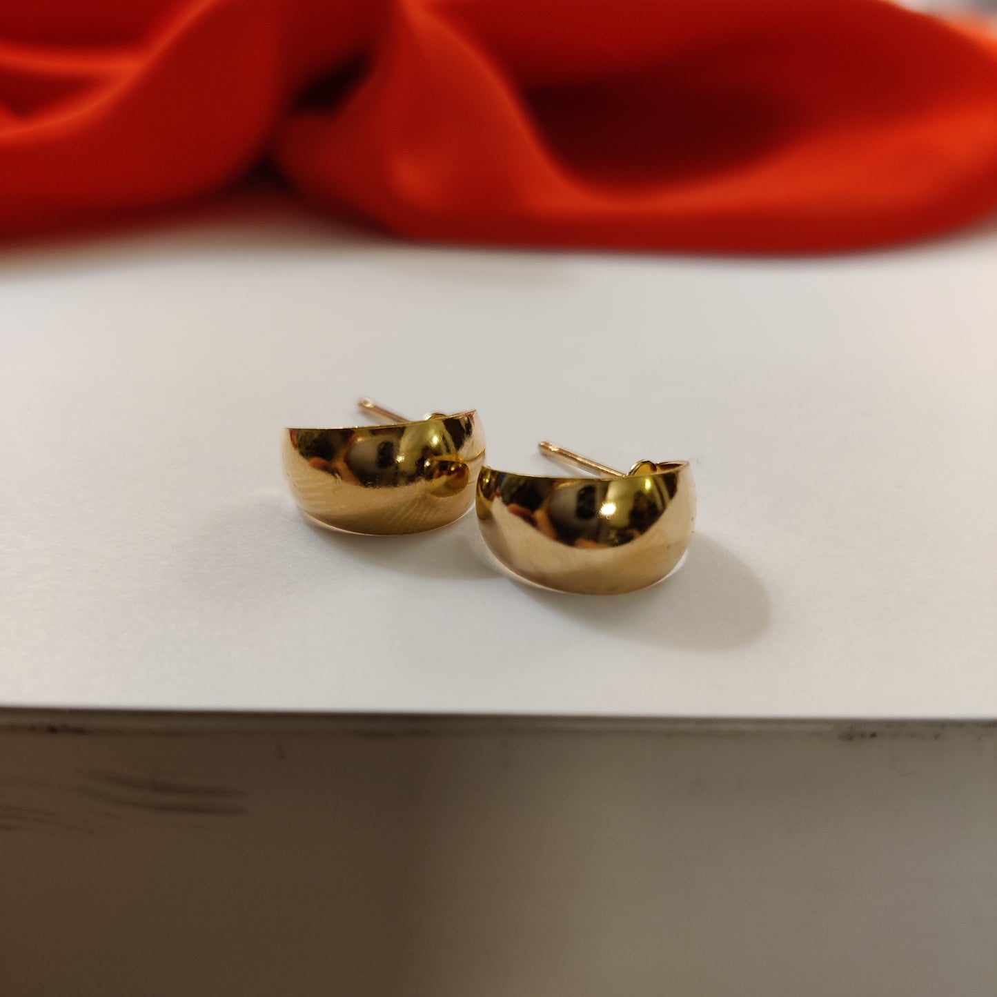 Gold C Shaped Earrings | Gold