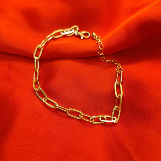 Wide Chain Bracelet | Gold